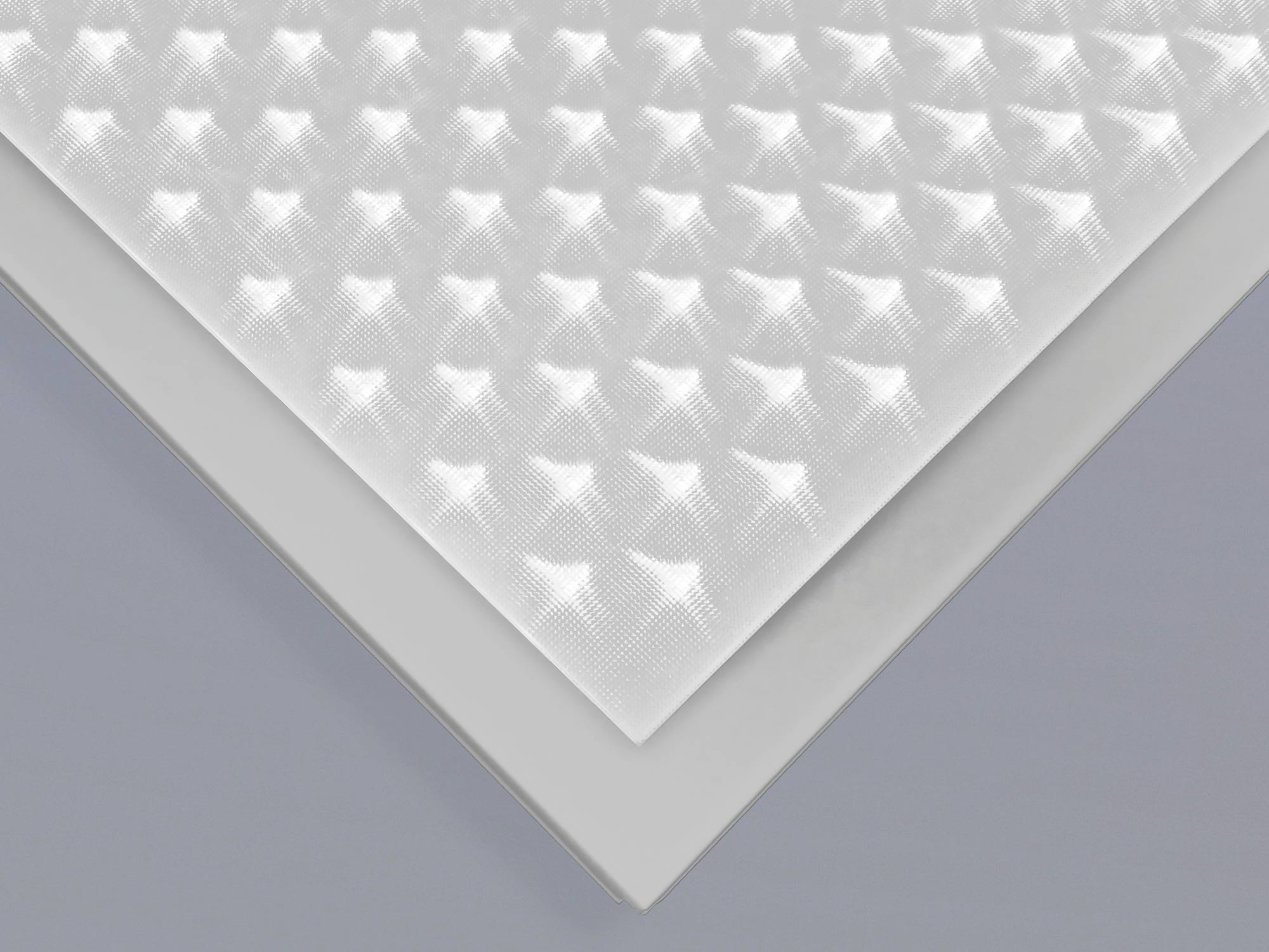 LED luminaire Quattro-Line for lay-in tiles with micro prism cover IP40/IP20