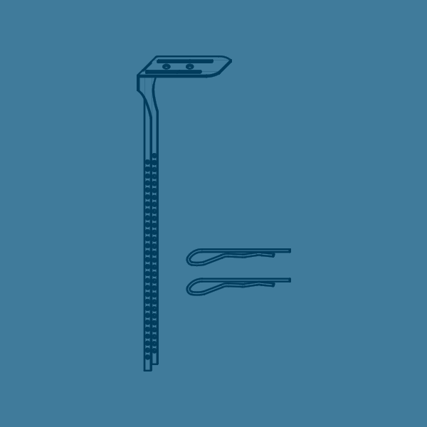 Hanger for ball impact proof steel sports panels DW 80/20