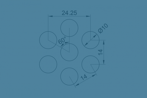 Hole pattern round-staggered RV 10046