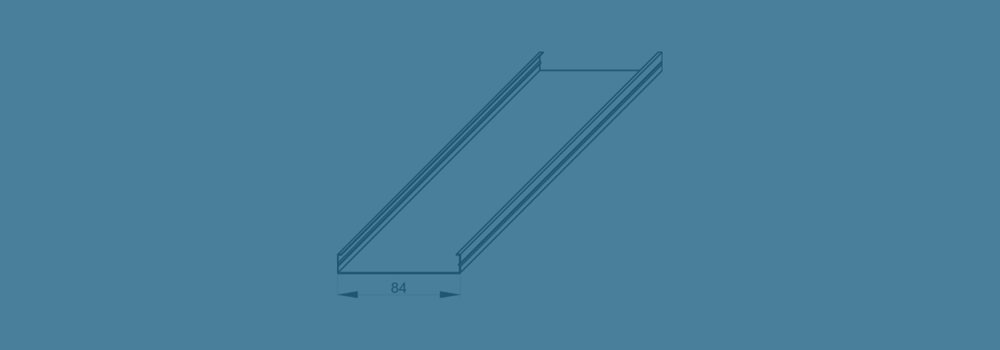Aluminium strips – open joint – module 100
